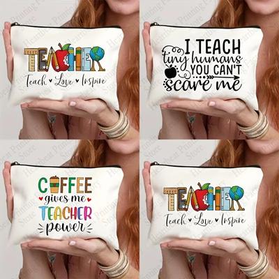 Inspirierende Lehrer Make-up Tasche Perfektes Schulanfangsgeschenk für Lehrer Beste Kosmetiktasche für Frauen Abschlussgeschenk für sie