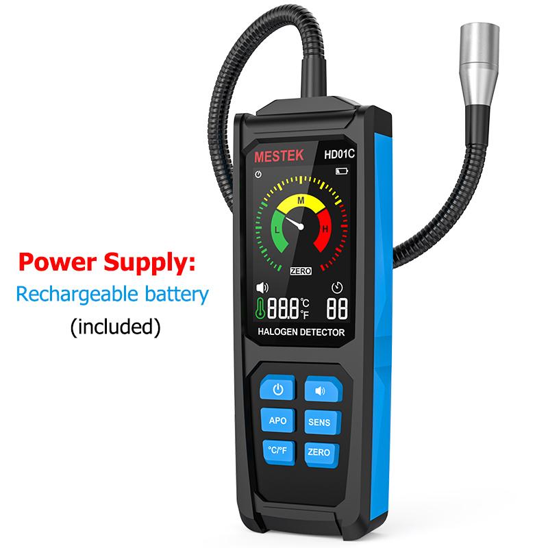 HD01/HD01C Freon Leak Detector Halogen Leak Detector R22 R32 HVAC Refrigerator Test High Sensitivity Air Conditioner Tester