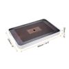 Uxcell Bamboo Chinese Gong Fu Tea Tray, 14.4" Traditional Carved Tea Tray, Bamboo Table Furniture, Vintage Tea Water Storage Box, Brown and White