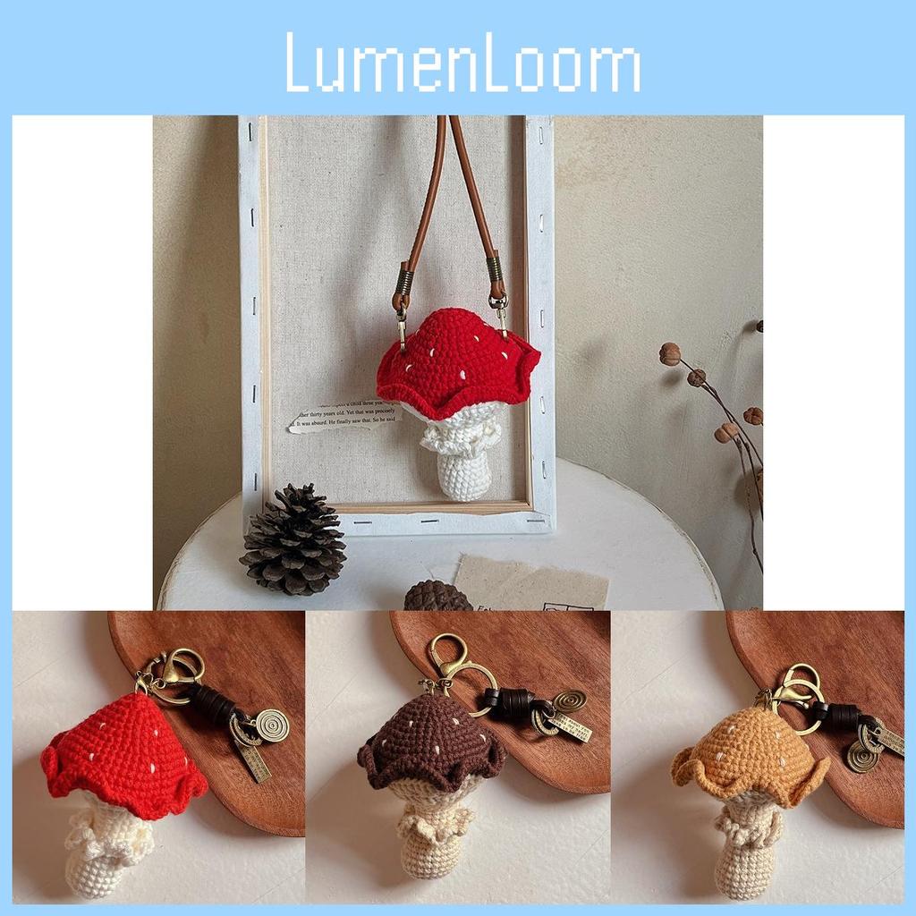 Whimsical Design Mushroom Childrens Bag Cozy Knitted Fabric Ideal Kids For