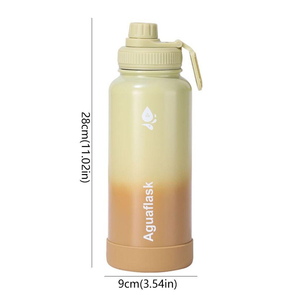 1L Sport Thermos Cup Gradient Thermal Water Bottle Tumbler Insulated Water Bottle  Fitness