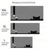 Black Cat Kawaii Mouse Pad White Deskmat Minimalistic Gaming Laptop Large Mousepad Anime Office Carpet Gamer Keyboard Mouse Mats