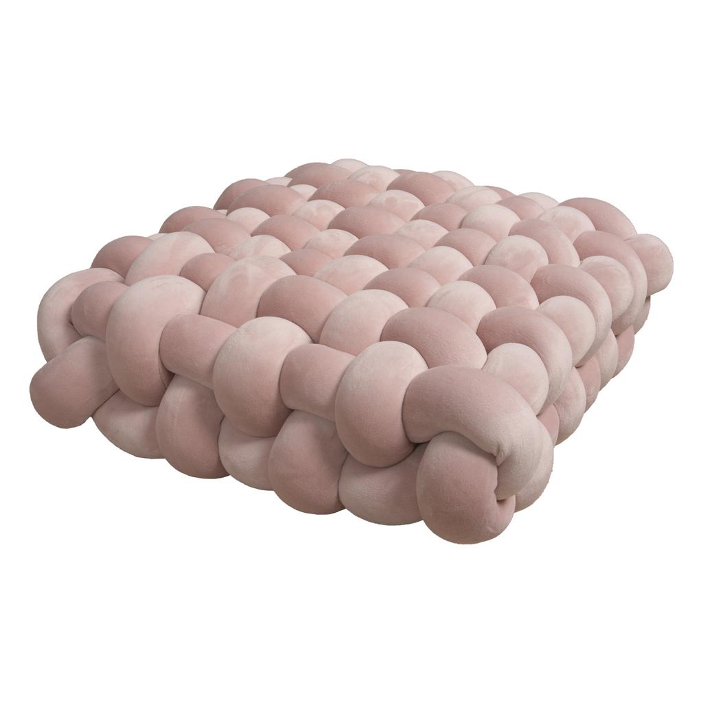 Living Room Cushion Square Hand Woven Plush Household Solid Color Bedroom Pillow Nordic Style Sofa Decoration Bay Window Cushion