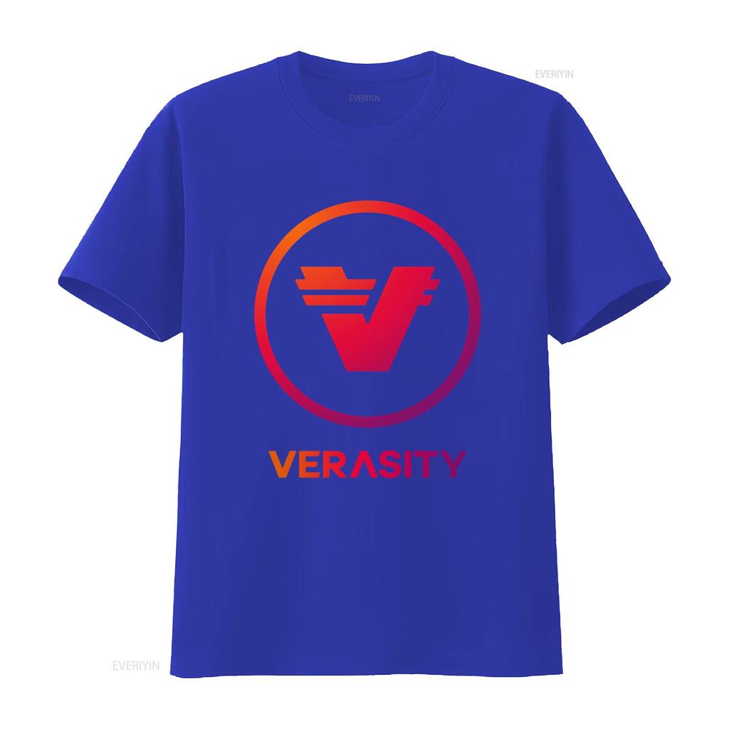 Verasity Crypto Logo T Shirt For Investors Trendy Design Comfortable Fabric Perfect Altcoin Enthusiasts Vintage Casual