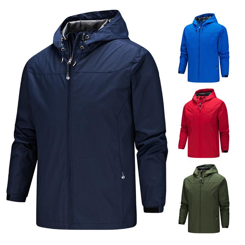 

Versatile Hooded Windbreaker Jacket for Men & Women - Perfect Outdoor Style for Tibet Adventures 5XL оранжевый