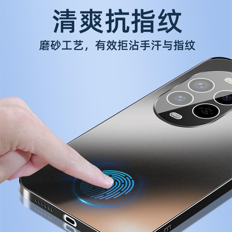 Suitable for Huawei nova13pro mobile phone case, the new nova13 electroplated frosted glass 12/11 has its own lens film.