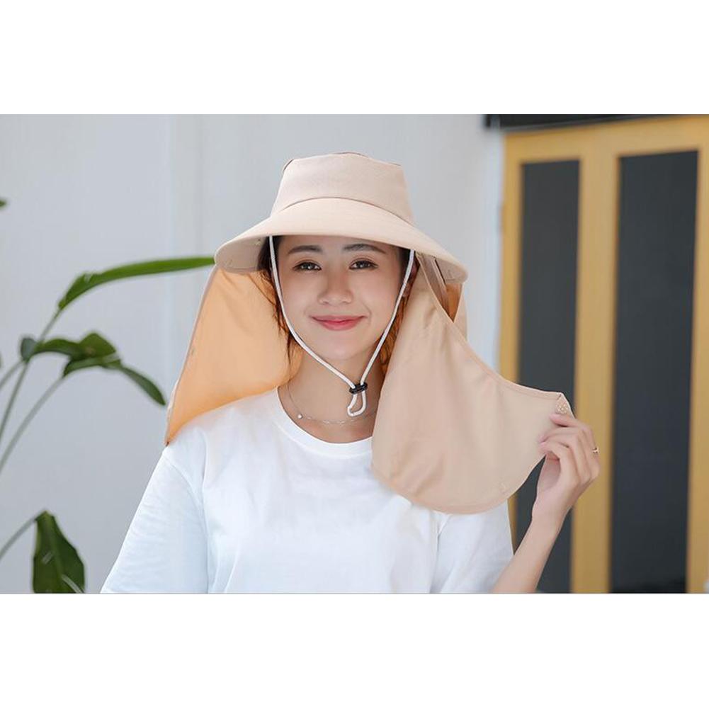 Women Summer Simple Large Brim Anti-UV Beach Cap