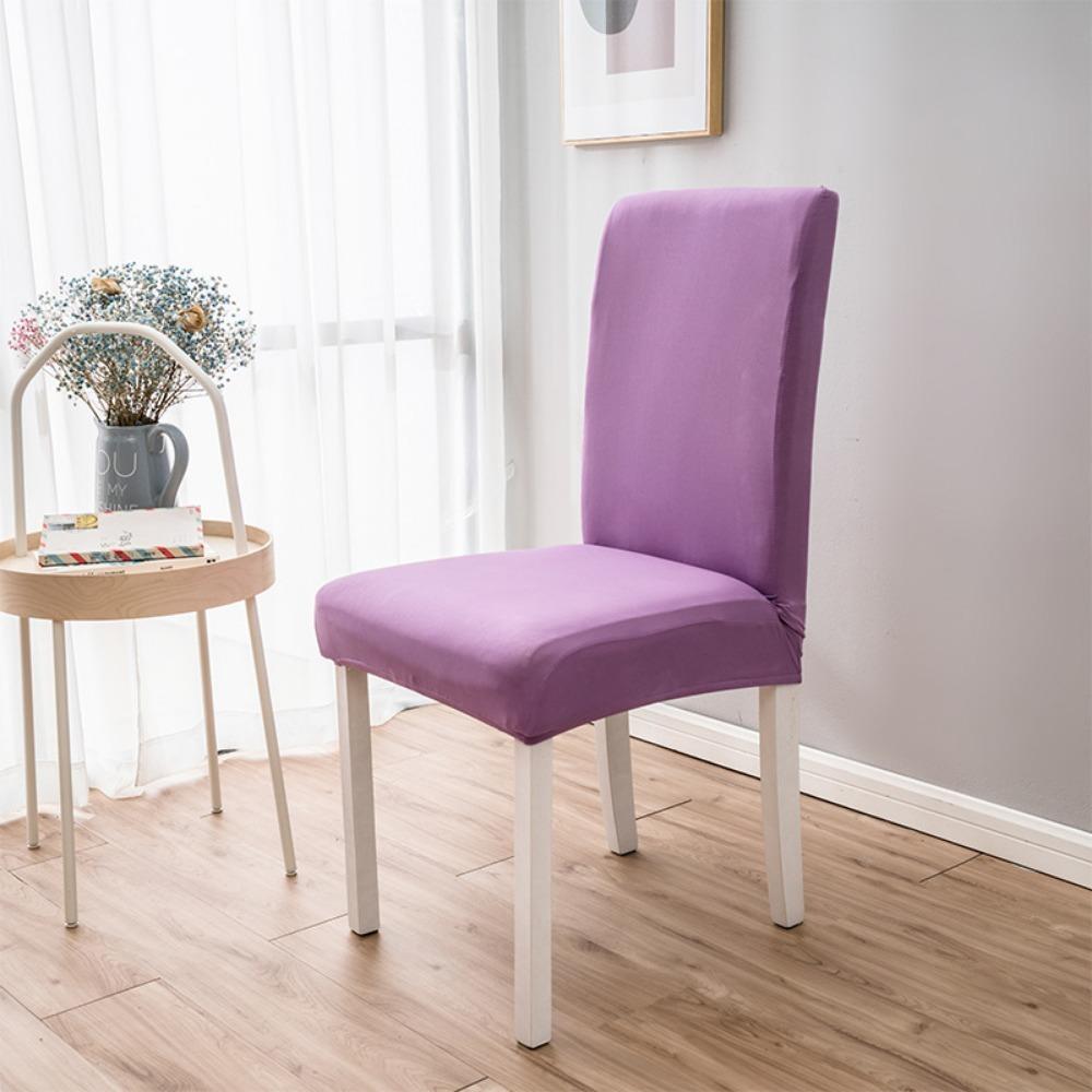 Elastic Cushion Cover Pure Color Chair Slipcover High Quality Dining Chair Cover