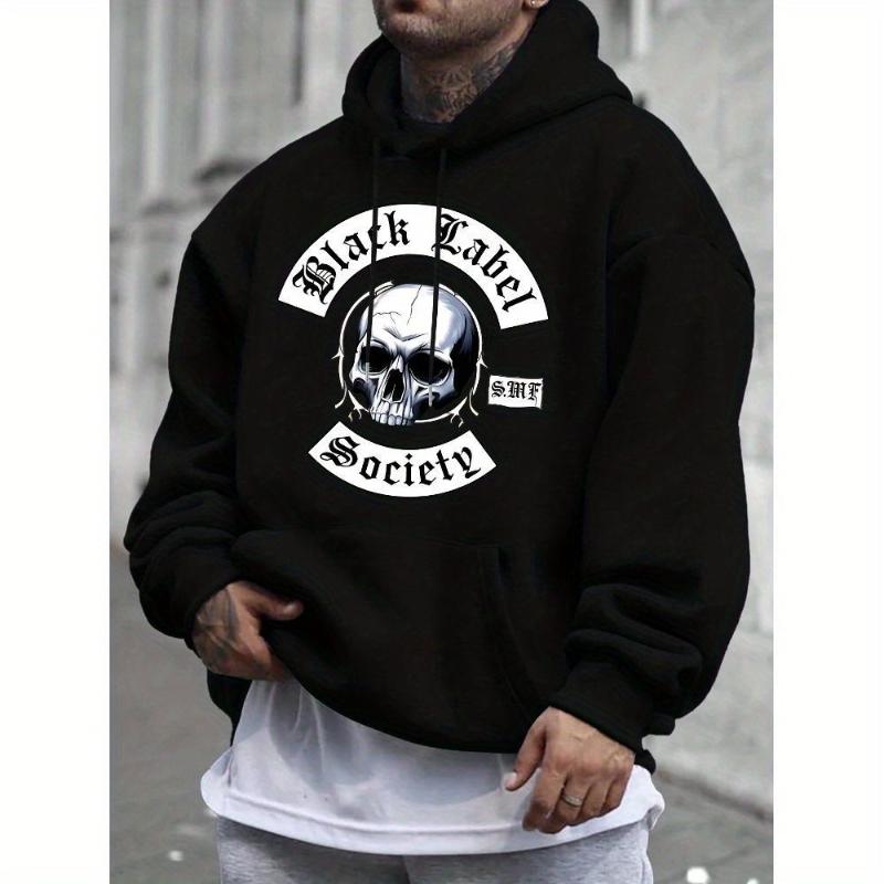 

Стильный мужской свитшот с капюшоном, идеально подходящий для встреч с друзьями XXL чёрный