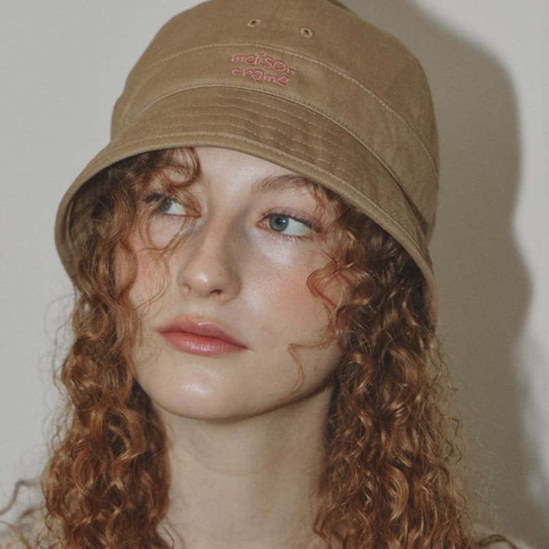 maison creme Lovers Bucket hat_Beige
