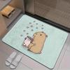 Cute Hamster Drinking Bubble Tea Carpet Absorbent Doormat Welcome Mat Bathroom Mat Rug For Bedroom Carpet For Live Room