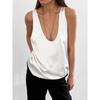 Light Luxury Comfortable Women U-neck Vest Top 2026 Spring and Summer Girls Breathable Soft Satin Lining Sleeveless Inside Top