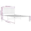 VidaXL Cadre de lit métal avec tête de lit blanc 100x200 cm 350926