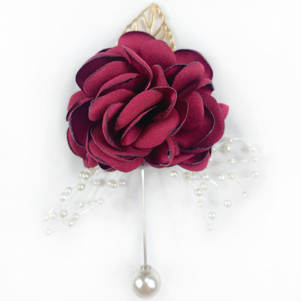 Wedding Boutonniere & Wrist Flower Set - Burned Edge Simulation for Brides, Bridesmaids & Sister Groups