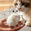 Cat Hair Capsule Cat Transparent Vase Fridge Whisker Holder Magnet Cat Hair