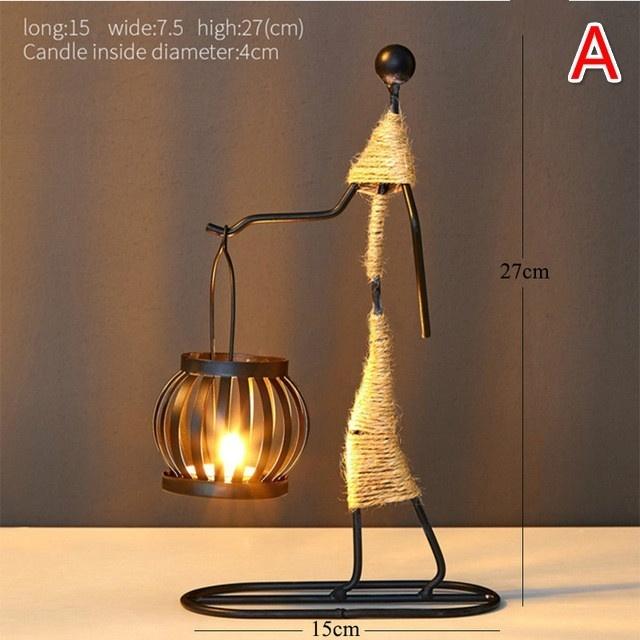 Vintage Kerzenhalter Home Dekoration Metall Menschen Modell Candelabros Dekorative Kreative Leuchter Party Hochzeit Centerpices