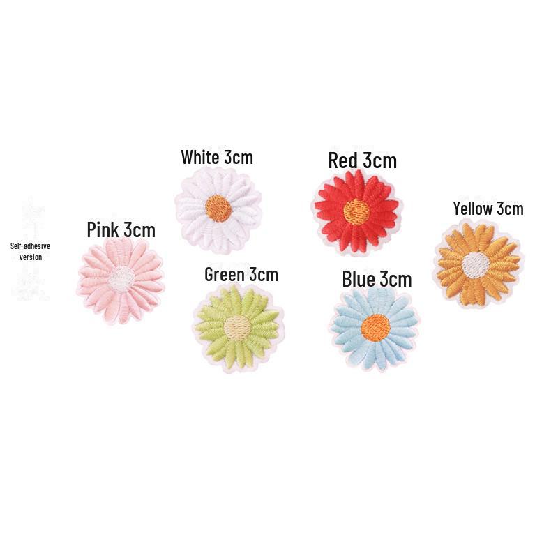 

Вышитая нашивка «Ромашка» — цветочное самоклеящееся украшение для сумок и аксессуаров для волос