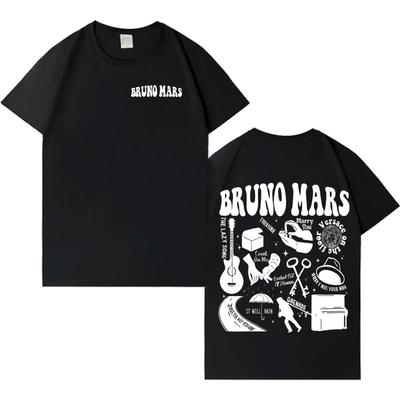 Singer Bruno Mars Tshirt Hip Hop Hipster Mens Women Aesthetic Casual Short Sleeve Tshirt Mens Fashion High Quality Gothic Tops