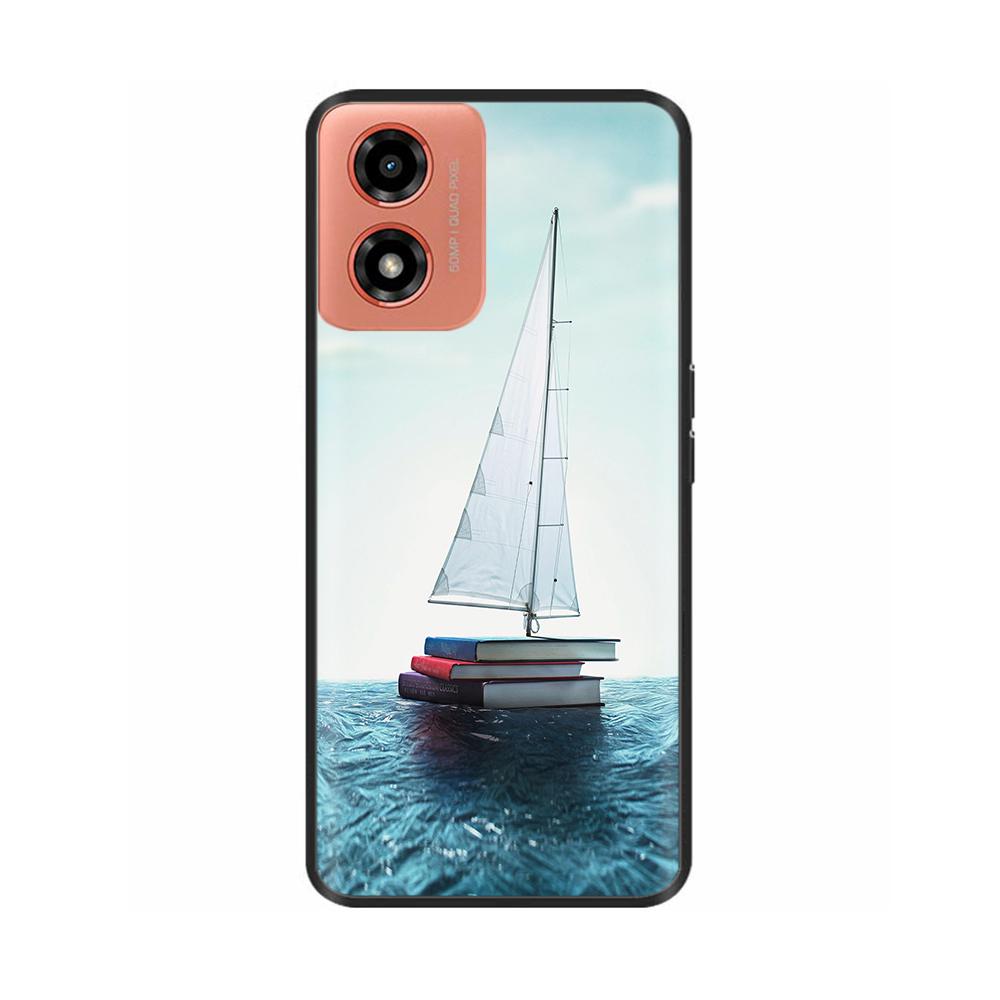 Hülle Für Moto G04s Stoßfest Schwarz Weiches Silikon Rückabdeckung Handyhülle auf Für Motorola Moto G04S G04 MotoG04 MotoG04s Bumper