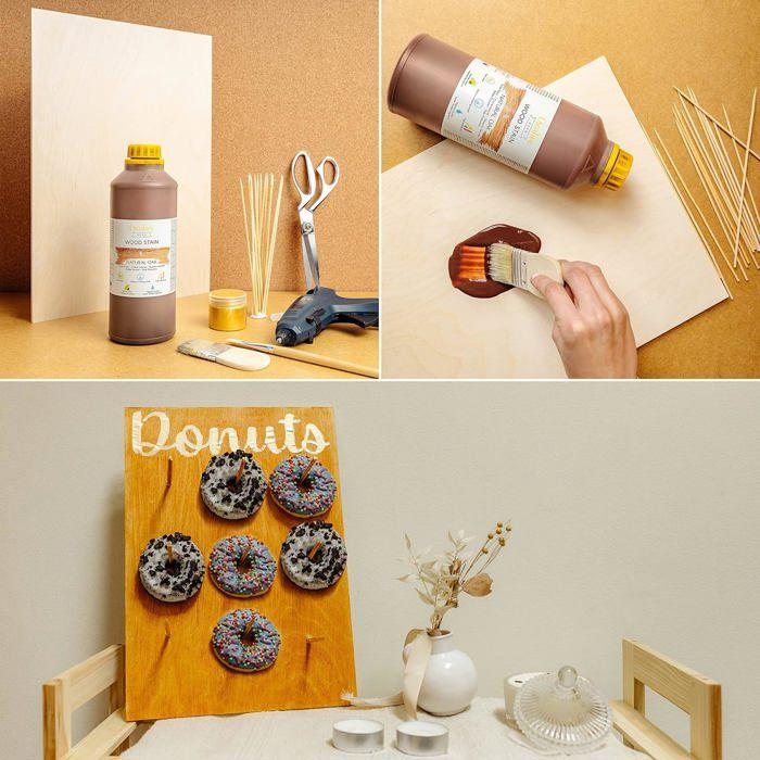 Teinture Bois - Creative Deco - Chêne Naturel - 1L - Séchage Rapide - Non Toxique - Acrylique