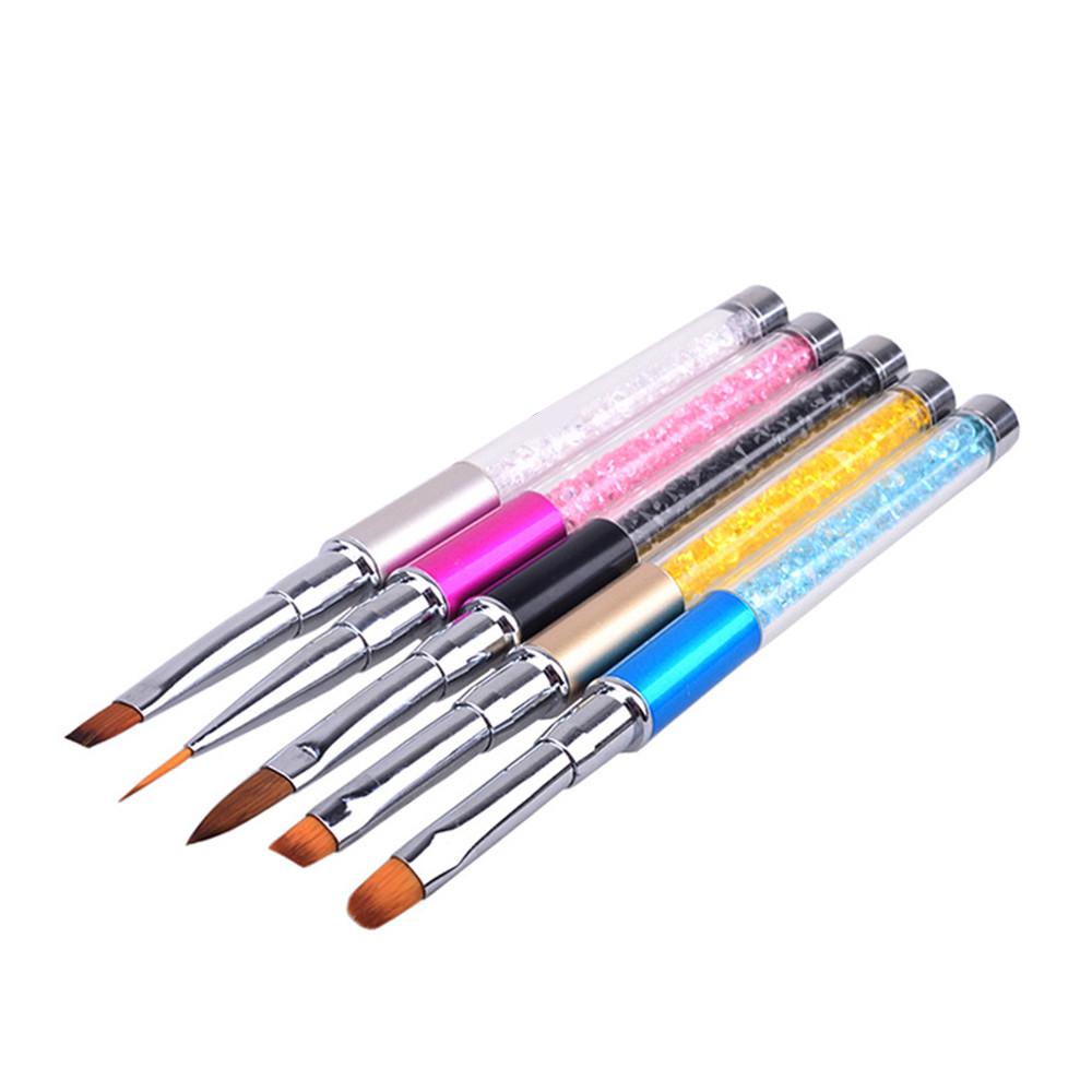 Professional Light Acrylic Nail Brush Diamond Gel Lacquer Carving Pen Nail Art Liner Painting Brush