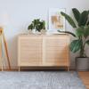 Cabinet Doors with Louver Design 2 Pcs 69 X 59.4 Cm Solid Wood