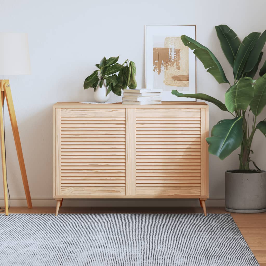 Cabinet Doors with Louver Design 2 Pcs 69 X 59.4 Cm Solid Wood