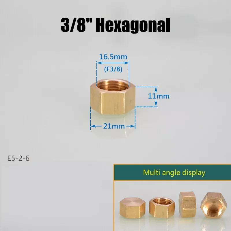 1~20pcs 1/8" 1/4" 3/8" 1/2" 1" BSP Female Thread Hex Brass End Cap Pipe Blind Plug Cover Fitting Coupler Connector Adapter
