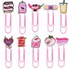 10 Style Cute Bookmark & DIY PVC Decorative Paper Clips with Crochet Needles for Office & Diary Supplies