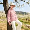 Girls' long sleeved jacket new spring mid to large children's hooded teddy bear top jacket
