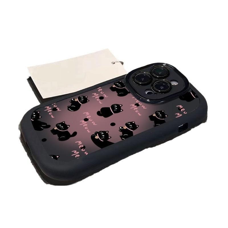 Applicable To Apple 11promax Mobile Phone Case iPhone11plus Redmi Huawei Honor 11 Pink Smudge Cat