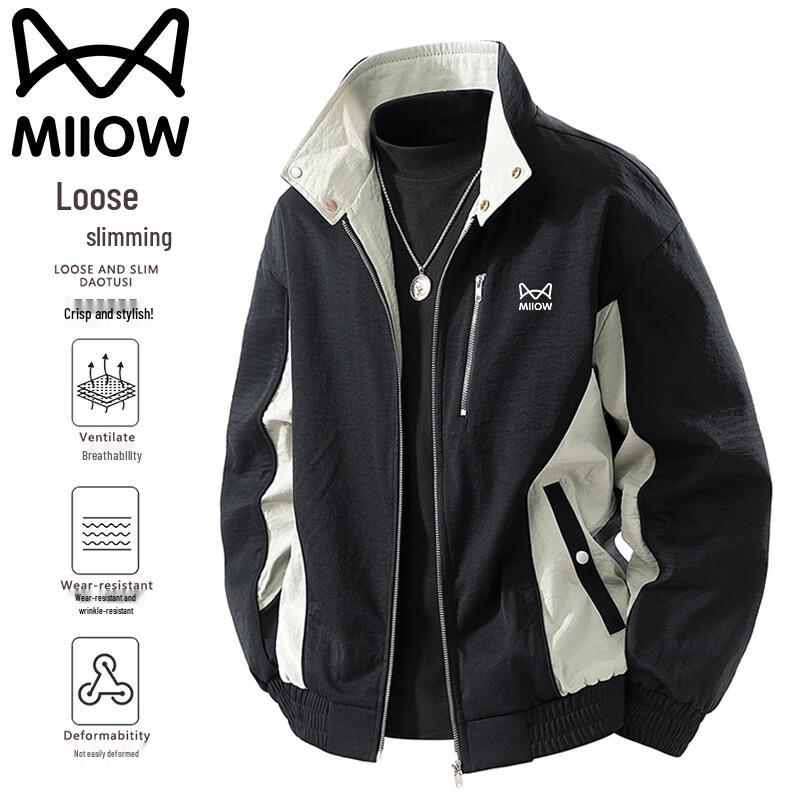 

Maoren Men s Stand Collar Casual Sport Jacket 2XL