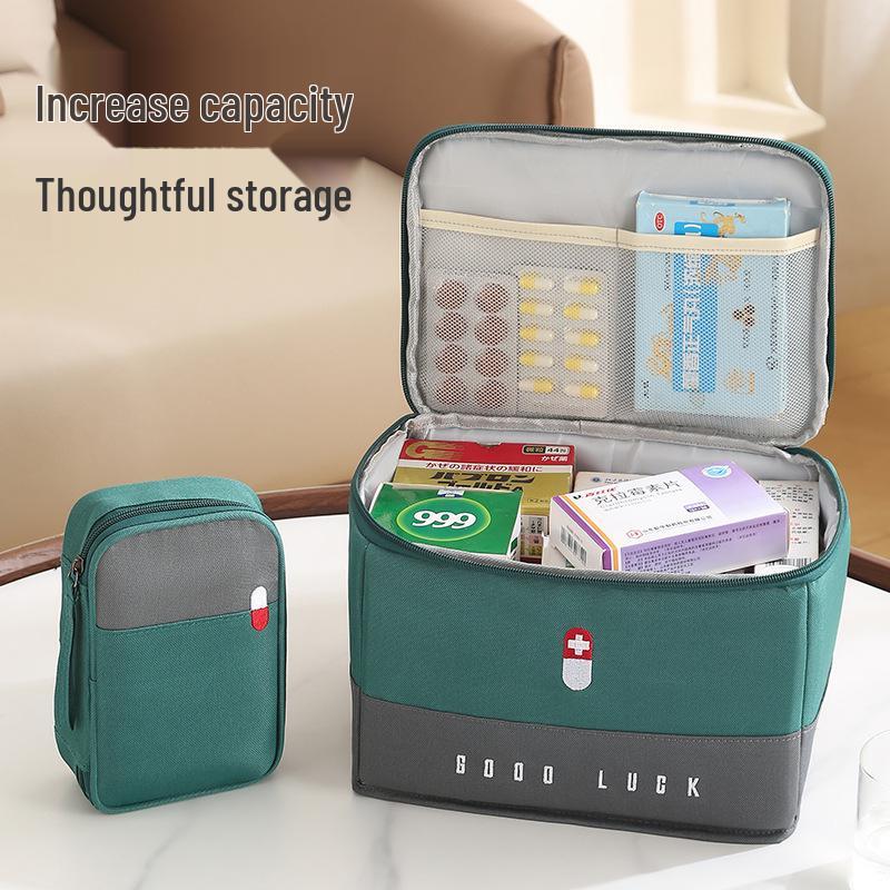 High-Capacity Portable First Aid & Medicine Bag for Home and Travel