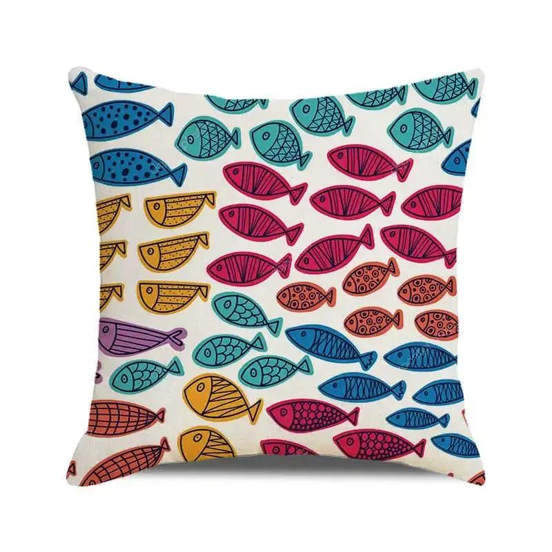 Beautiful Fish Pillowcase for Pillow Shark Pillow Case Decorative Cushion for Elegant Sofa Pillow Cover Interior for Home Decor