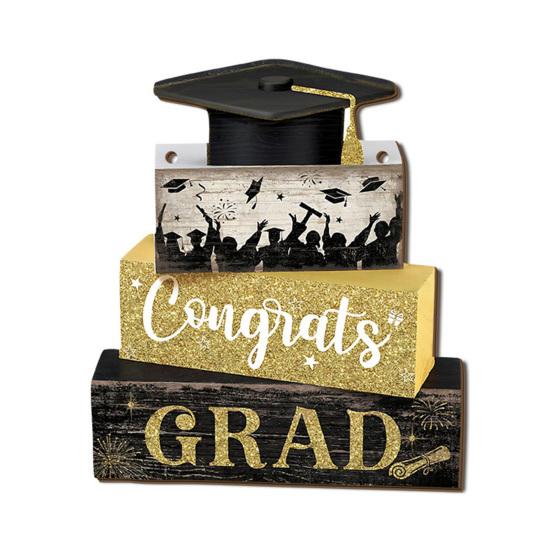 2026 Graduation Door Sign, Congrats Grad Decorative Porch Welcome Sign, Wooden Wall Hanging Plaque for Photo Booth Prop, Graduation Party Supplies