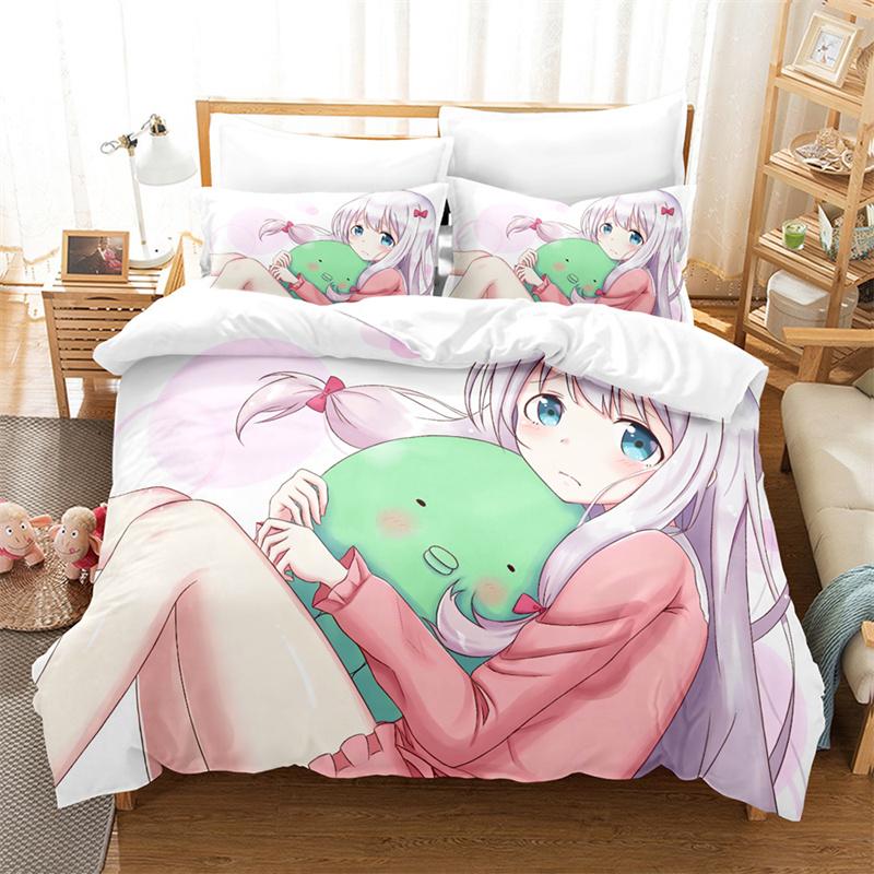Cartoon Cute Girl Bedding Set Duvet Cover Set Lovers Bedding Kids Luxury King Size Comforter Bedding Sets Queen Duvet Cover Set