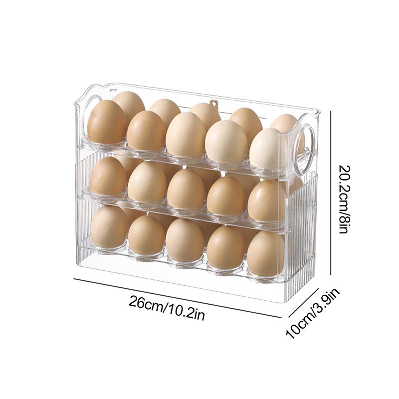 New 3-Layer Refrigerator With 30 Egg Storage Containers And Organizer Refrigerator Door Plastic Egg Storage Box