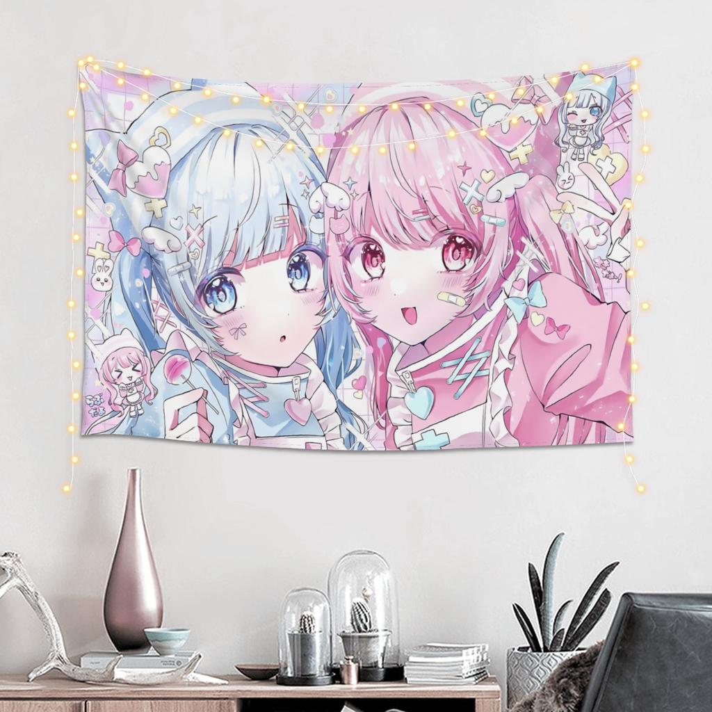 Colorful Anime Girl Tapestry Room decoration Home Decoration Tapestry Decor Accessories Cute Room Decor