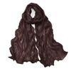 Ruffled Edge Sunscreen Shawl Solid Color Ramadan Long Scarf Fashion Chiffon Hijab Veil  Outdoor