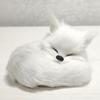 1PC Mini Simulation Fox Plush Ornament Squatting Fox Model Figurine Doll for Home Decoration Craft Christmas Party Children Gift
