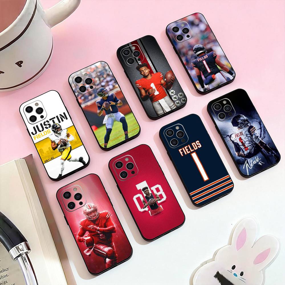 J-Justin Fields 1 Wallpaper Phone Case Silicone Soft For IPhone 17,16,15,14,13,12,11,XS,Plus Pro Max