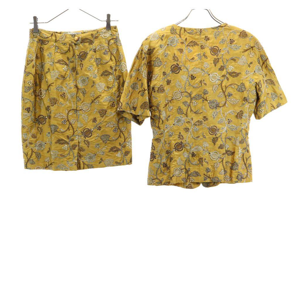 MAX MARA Made in Italy Silk Blend Overall handle Short sleeve Old vintage Skirt suit Setup Women Used