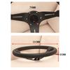 JDM 14inch H Leather Steering Wheel Deep Dish Racing Sports Gaming Steering Wheel For Universal