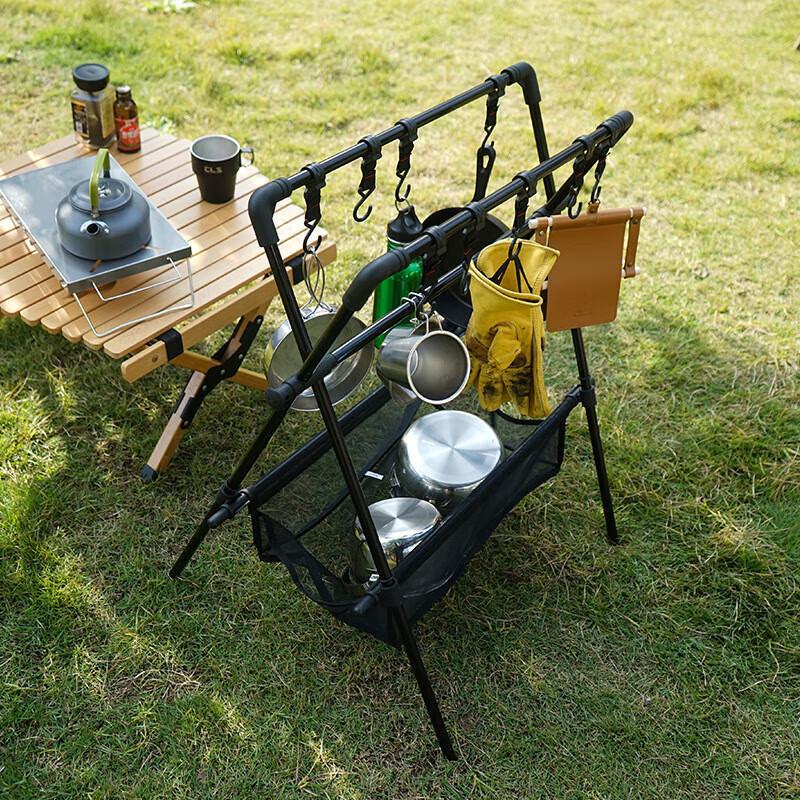 Foldable Outdoor Camping Shelf and Drying Rack