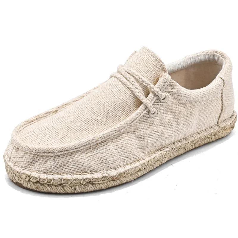 Men's Espadrilles Male Breathable Canvas Casual Shoes Men Walking Sneakers Father Jogging Shoes Hand Made Men's Flats Shoes Men