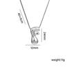 Charming Chubby Brass Polished 26-Letter Silver Pendant Necklace for Women