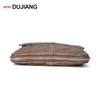 Men's Vintage Genuine Leather Vertical Crossbody Bag - Large Capacity, Vegetable Tanned Shoulder Bag