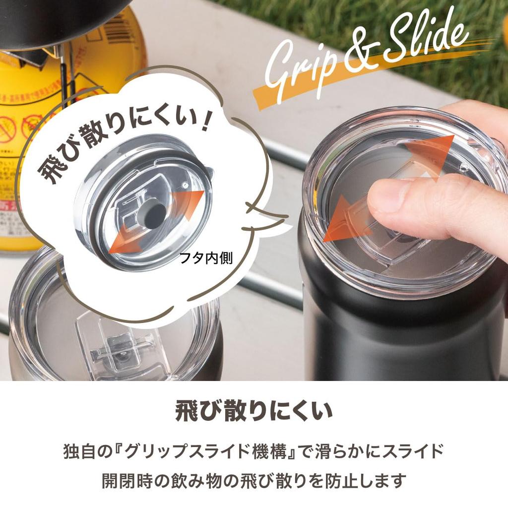 Atlas Can Holder for Tumblers with Lids, 360ml Capacity, Set of 4, Easy To Clean, Vacuum Insulated, Keeps Cold or Hot, Perfect for Outdoor Use, Fits