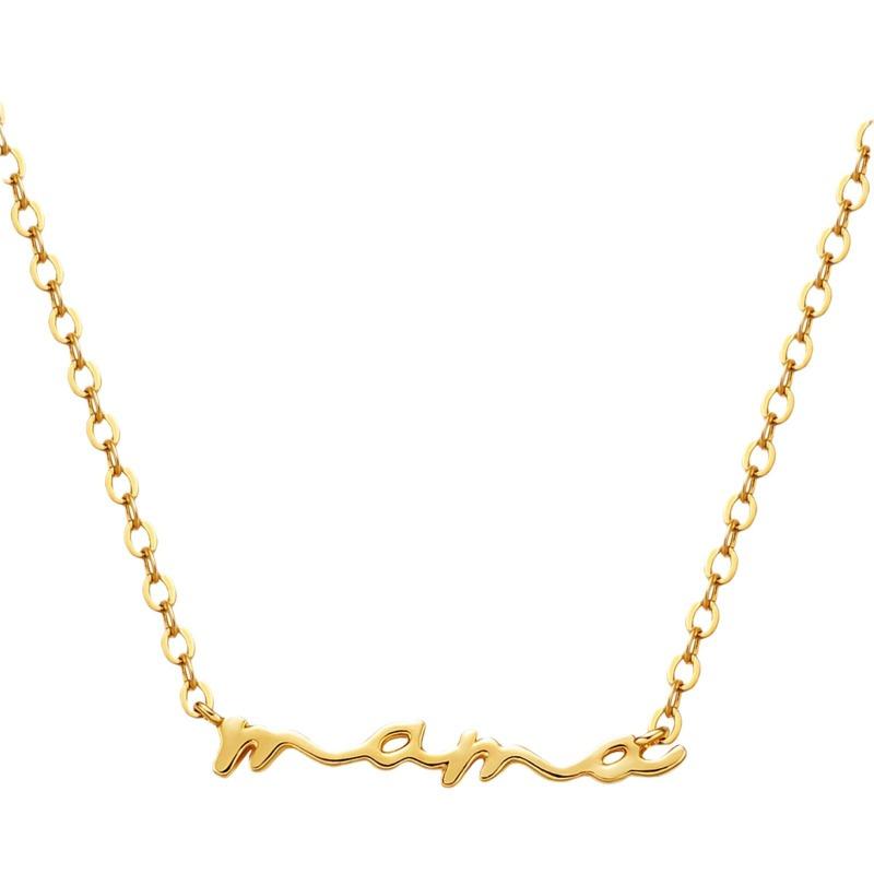 Simple New Mama Stainless Steel Letter Necklace Mother s Day Gift Female Jewelry English Letter Hand-painted Necklace 1Pcs золотой