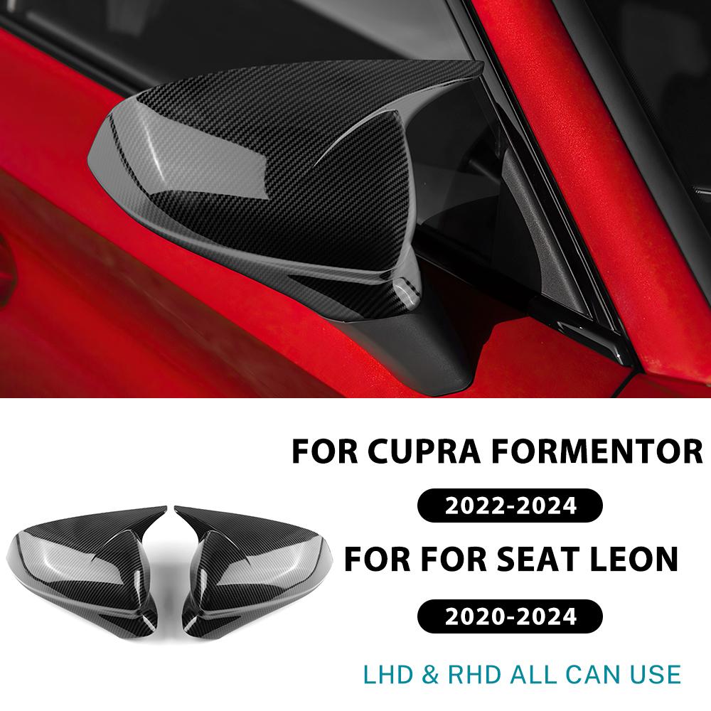 

For Cupra Formentor -2024 FR ST Rearview Mirror Cover Trim Add on Rear View Mirror Trim Pair Side Wing Mirror Cover Caps Carbon Look